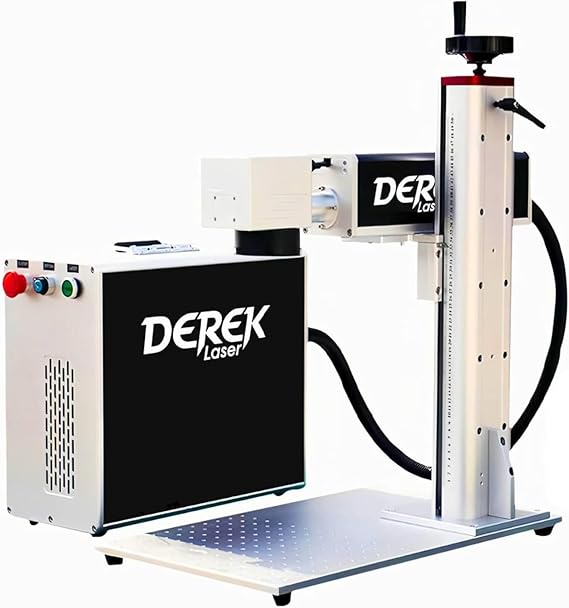 Fiber Laser Marking Machine, Compatible with LightBurn, Engraving Marking Machine with 7.8" x 7.8" Working Area, Solid State Engraver for Aluminum Steel Jewelry GOL(Raycus 30W)