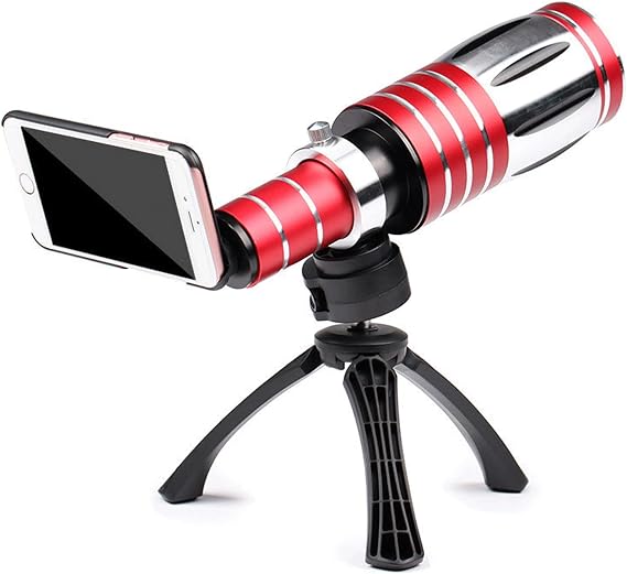 Godefa Phone Camera Lens Kit, 50 Times Mobile Phone Telephoto Lens, Telescope, External Lens Telephoto Dedicated, High-Definition Screen Ultra-Clear