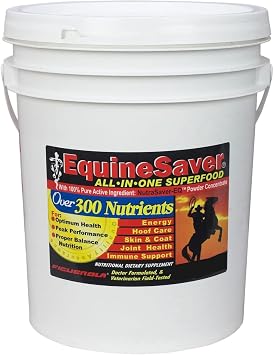 Nutritional Supplement for Horses. Equinesaver Contains 300 Key Nutrients to Supply Your Horses Nutritional and Therapeutic Needs for Optimal Health and Performance. (20 LB)