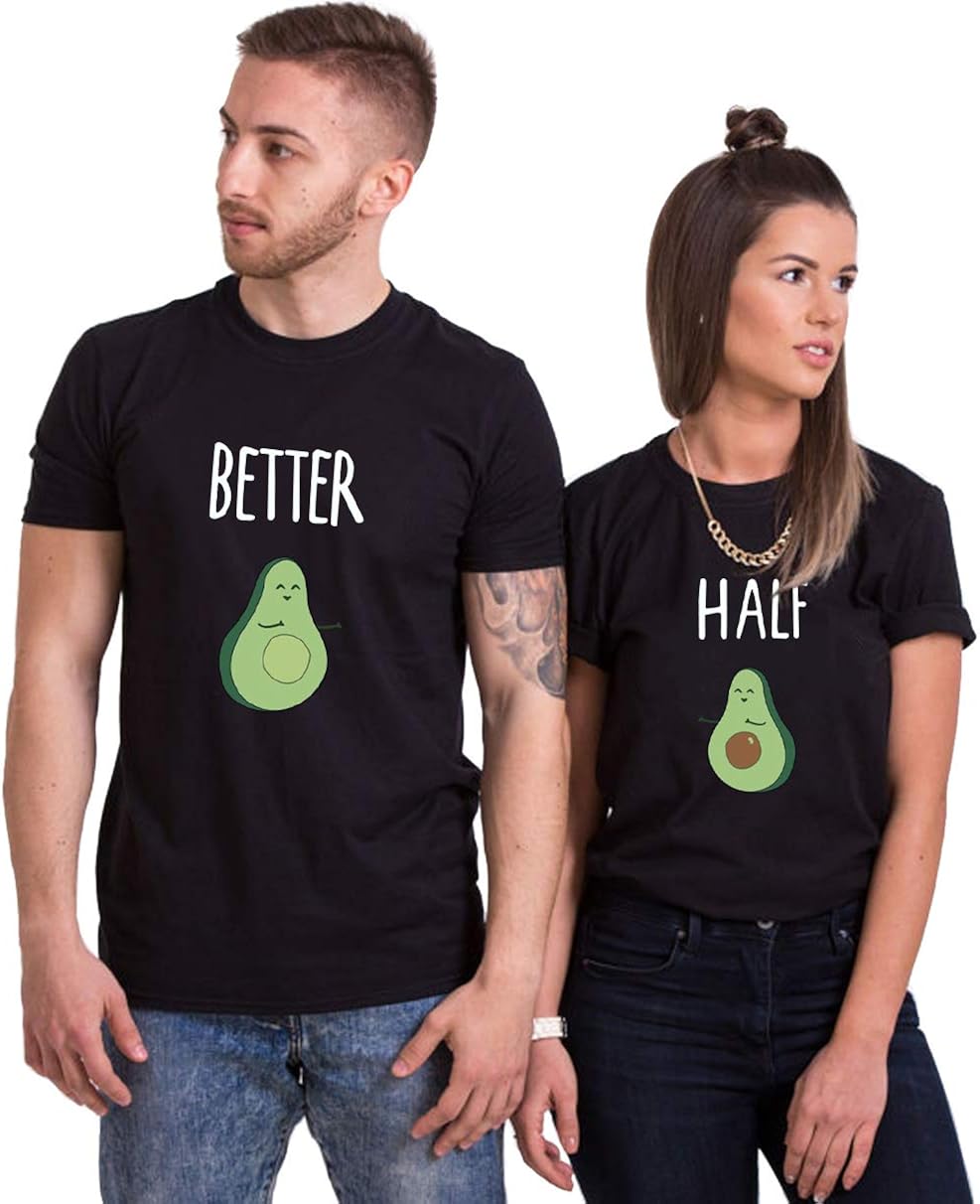 one lover Couple Shirt for Him&Her Funny Couple T-Shirt Better&Half Summer 1 Piece