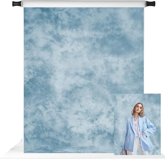 Kate 5x7ft Light Blue Photography Backdrop Blue Textures Portrait Background Old Master Photo Backdrops