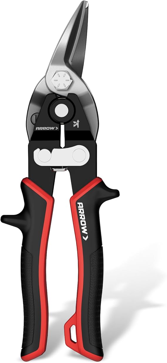 ARROW 8-inch Aviation Tin Snips for Sheet Metal, Left Cut