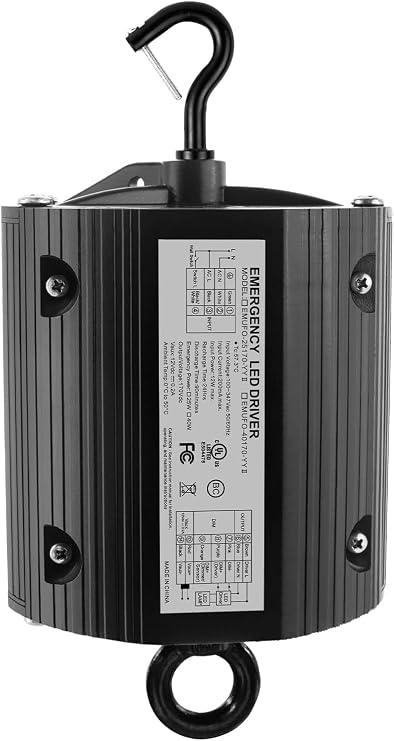 40W Emergency LED Light Driver, OSTEK 90 Min Emergency Battery Backup Power Supply Emergency Driver, Input AC100-347V, Output 170V DC, UL-Listed - IP65 Waterproof