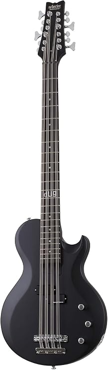 Schecter dUg Pinnick DP-12 12-string Bass Guitar - Satin Black
