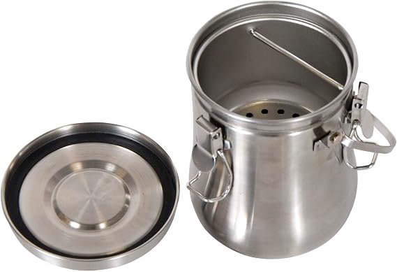 Newton Air-Tight Stainless Steel Brush Washer- Deluxe Leak-Proof Paintbrush Cleaning System for Artists & Painters