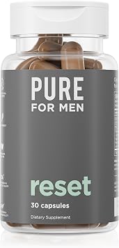 Pure for Men Detox Supplement, Reset | Promotes Digestive & Gut Health, Helps Remove Toxins & Supports Immune System, Colon Cleanse | 30 Capsules