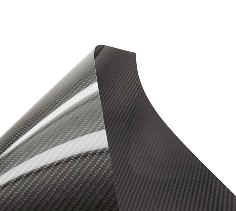 500x400x0.3mm Carbon Fiber Veneer Sheet Panel Real 3K Carbon Fiber (Twill Weave/Gloss Finish)