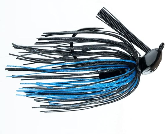 Freedom Tackle FT Structure Jig with Rattles, Weed Guard, and Bait Keeper | 5/8 oz., Black Blue (PN: 72302)