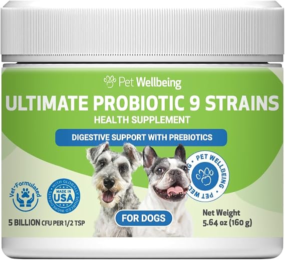 Pet Wellbeing Ultimate Probiotic 9 Strains for Dogs - Gut Health, 160 g