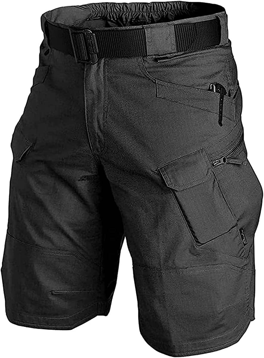 URBEST Tactical Shorts for Men Waterproof Breathable Quick Dry Hiking Fishing Cargo Shorts with Multi PocketsNO Belt