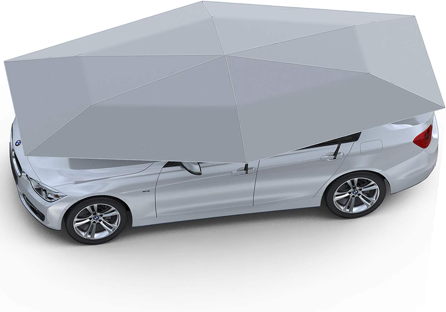 Senllen Car Tent Fully Automatic 189 inch Large Size Hot Summer Anti-UV Wireless Control Vehicle Umbrella with Removable Charger, Windproof Carport Canopy Sun Shade for SUV,Minivan,Truck