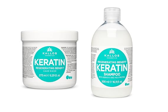 Kallos Keratin Mask and Shampoo Bundle