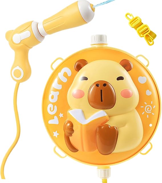 Liquid Blast Toy, High Squirter Device, 2000ml Backpack Streamer with Pressure Flow System, Leak Resistant Polymer Shooter, Capy Splash Carrier Style, Poolside Family Outdoor Adventure Use
