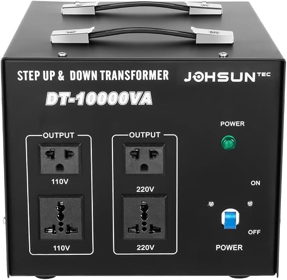 Voltage Converter, Step Up/Down Transformer 110v to 220v, Heavy Duty Power Converter Voltage Transformer (DT-10000VA)