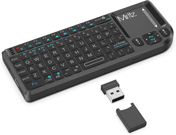 Mini Wireless Keyboard, 2.4G + Bluetooth , Rechargeable& Portable Keyboard