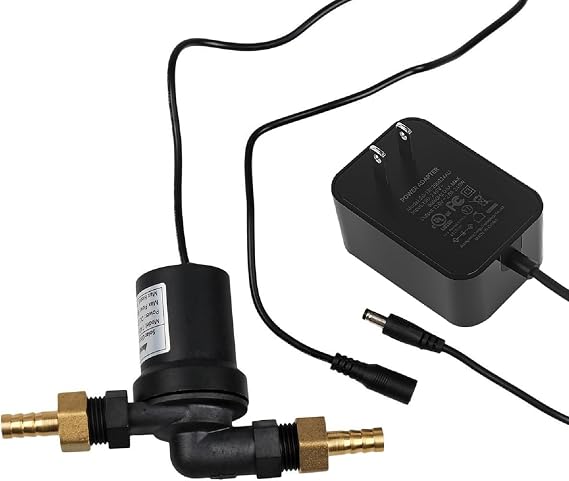 BYT-7A014 DC 12V Solar Hot Water Heater Circulation Pump | with UL Listed DC Power Supply Adapter Low Noise 3M Head 8LPM 2.1GPM