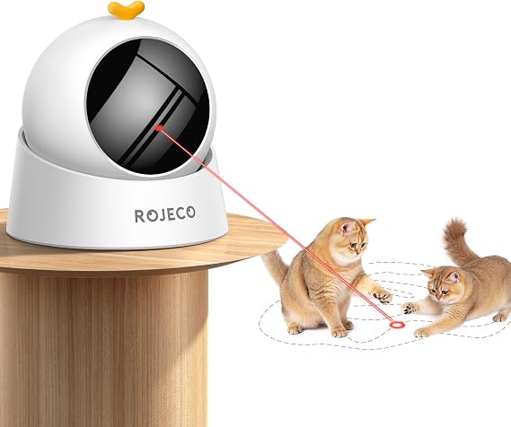 ROJECO Auto Laser Cat Toy,Interactive Cat Toys for Relief Boredom Indoor