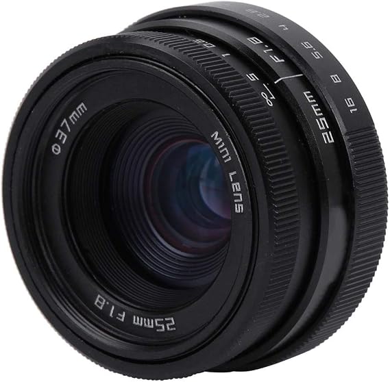 Black Wide Angle Lens,25mm F1.8 Mini CCTV C Mount for for for DSLR
