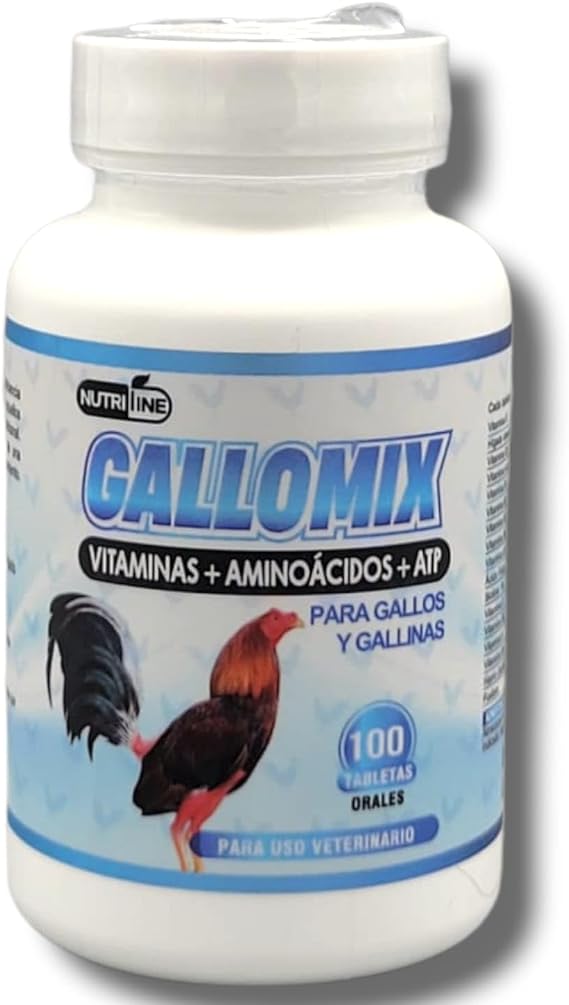 Gallomix Poultry Multivitamin Tablets for Roosters and Chickens for Animals use only 100 Tablets