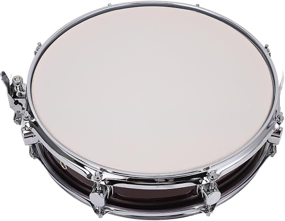 Snare Drum Kit, Stainless Steel 14 Inch Practice Drum with Drumsticks for Beginners School Band Marching Performance (Burgundy)