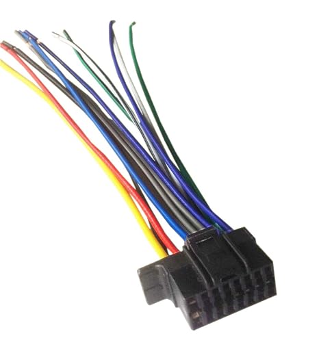 16 Pin Auto Stereo Wiring Harness Compatible with Sony DSX-A200UI / DSX-A400BT / DSX-B700 / DSX-M50BT / DSX-M80 / MEX-BT3100P / MEX-BT3100PMC2 / MEX-BT3100U / MEX-BT31PW / MEX-BT4100P / MEX-BT4100U
