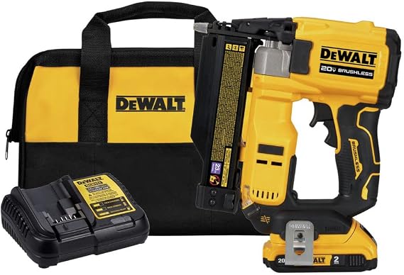 DEWALT ATOMIC Compact SeriesTM 20V MAX* Brushless Cordless 23 Ga. Pin Nailer Kit (DCN623D1) | Brushless cordless design