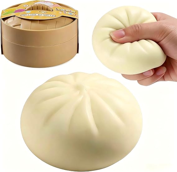 Dumpling Squishies Stress Ball with, Soft Squeeze Fidget Toy for Anxiety Relief, Squishies Stress Ball for Adults & Teens, Squeeze Toy for Stress Relief, Halloween, Birthday Gifts