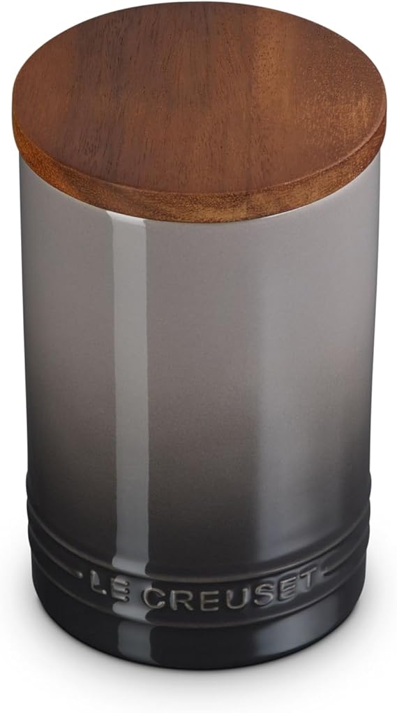 Le Creuset Stoneware Salt Cellar and Storage Canister, 26 oz., Oyster