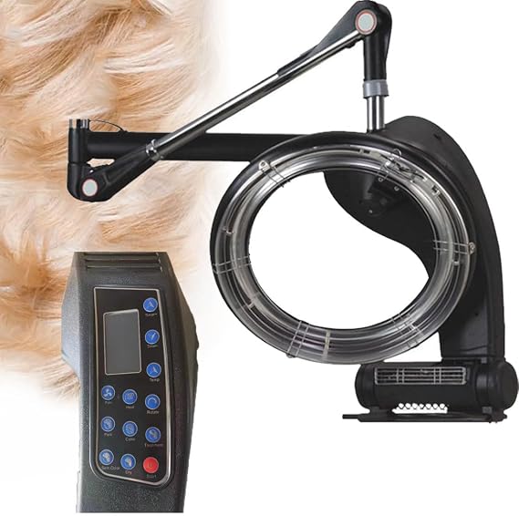 Orbiting Hair Dryer, Wall Mounted Infrared Professional Hair Perm Color Accelerator Processor Temperature Adjustable for Hair Salon Hair Heater