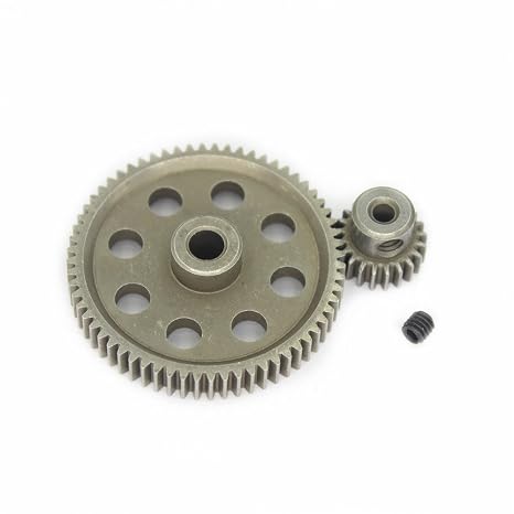 Hobbypark 11184 Steel Metal Spur Diff Differential Main Gear 64T & 11181 Motor Gear 21T RC Replacement Parts for Redcat Volcano EPX HSP 1/10 Monster Truck Brontosaurus 94111