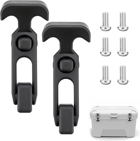 2 Pack Cooler Latches Compatible with Ozark Trail, Replacement Lid Latch Parts, T-Handle Draw Latches Made with Premium Durable Rubber, Flexible and Easy to Install Cooler Accessories
