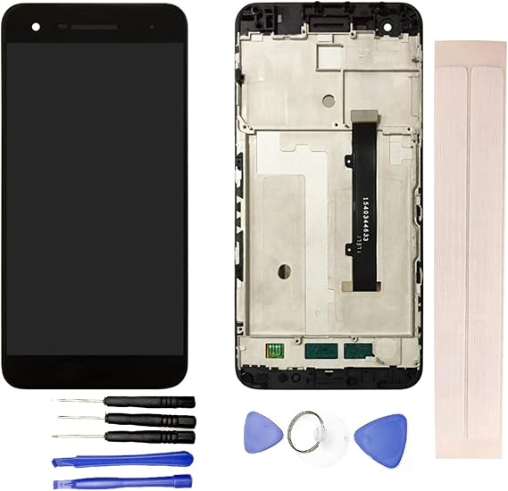LCD Display & Replacement Touch Screen Digitizer Assembly with Free Tools for Voda-Fone Smart V8 VFD710 VFD 710 Black with Frame