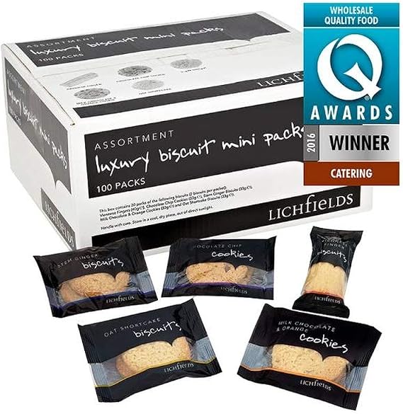( 100 Pack ) Lichfields Assortment Luxury Biscuit 100 Mini Packs