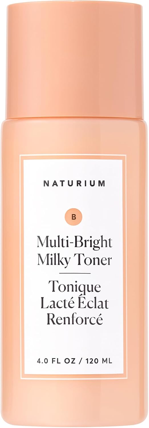Naturium Multi-Bright Milky Toner, Exfoliating Skincare for Face with Azelaic Acid, 120 mL / 4 fl oz