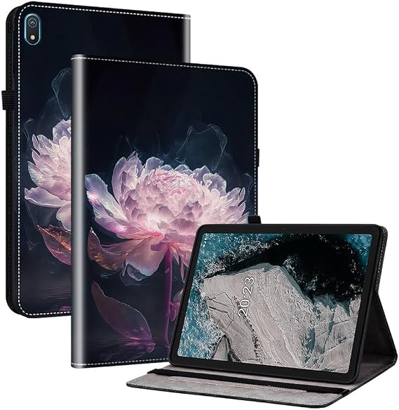 for Nokia T20 Tablet Case 10.4 inch Multi-angle adjustment Kickstand Cover with Card slots [Colored Drawing]- 03