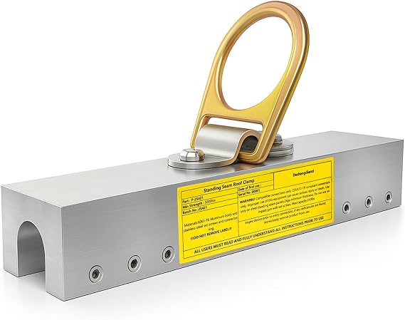 Standing Seam Roof Clamps, Confined Space Tripod Kit - Fall Protection System for Construction, Survey and Rescue Work