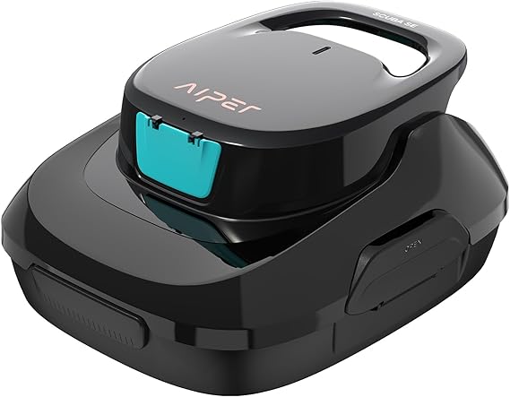 AIPER Scuba 2025 Cordless Pool Cleaner, Upgrade 95-Min Runtime, 1450GPH Strong Suction, Pool Vacuum for Above-Ground Pools up to 860 Sq.ft, Black