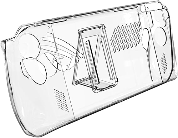 Nayubo Protective Case for ASUS Rog Ally with Stand Clear Protector Case Cover Accessories for Rog Ally Gaming Handheld Skin Sleeve Shockproof Anti-Scratch Non-Slip (Transparent)