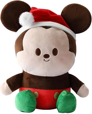 MINISO 10 Disney Christmas Season Plush Toy Mickey - Stuffed Animal, Perfect for Disney Lovers, Holiday Decor, Collectors