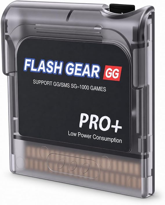 Fabater Flash Cart, 600 in 1 Flash Game with Built in 4GB Memory, Support for GG Game Gear Console, SMS and SG Systems