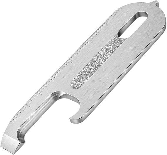 Pocket Multi Tool 9 in 1 Portable Stainless Steel Keyring Multitool Ultra-Slim Dime Multi-Tool for Gerber Keychain Multitool for Bottle Opener Spanner Imperial Ruler Pry Bar Gifts for Men Silver