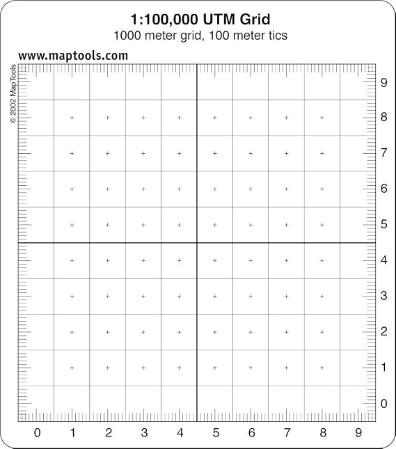 MapTools 1:100,000 Scale UTM Grid