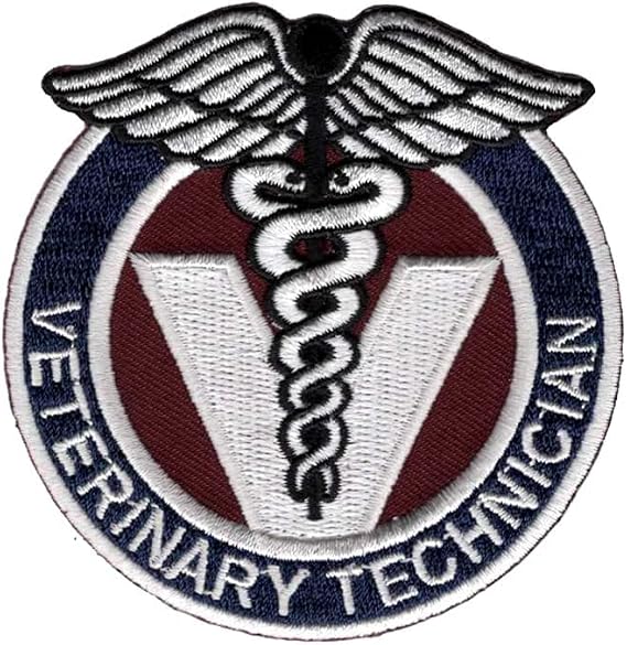 Veterinary Technician Patch Vet Tech Embroidered Uniform Jacket Dog Cat Pet Clinic - F 162
