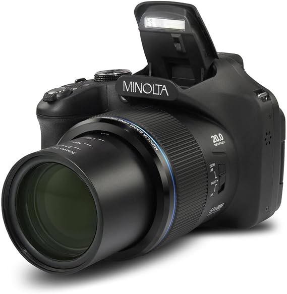 Minolta MN67Z Pro Shot 20MP Camera, 67X Zoom, 1080p HD Video (Black)