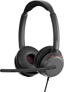 EPOS IMPACT 860T ANC Dual-Sided Wired Headset with Active Noise Cancellation, Microsoft Teams Certified, USB C and USB A, Super Wideband Audio, Ideal for Office Calls, Zoom, Home & Hybrid Work