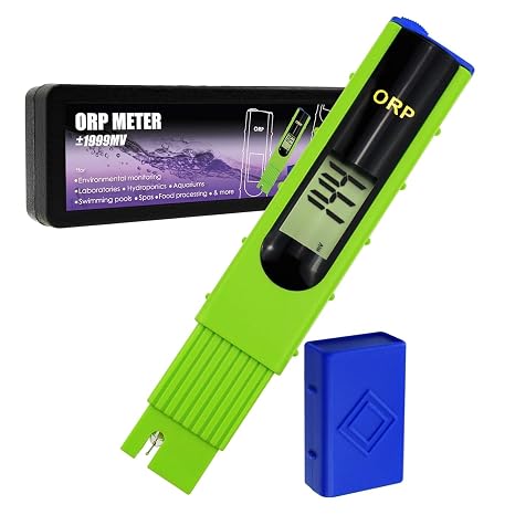 ORP Meter for Water Pen-Type ORP Meter Redox Tester with ATC Function Digital Water Quality Tester Oxidation Reduction Potential Meter 1999mV Measuring Range for Drinking Water Hydroponics Aquariums