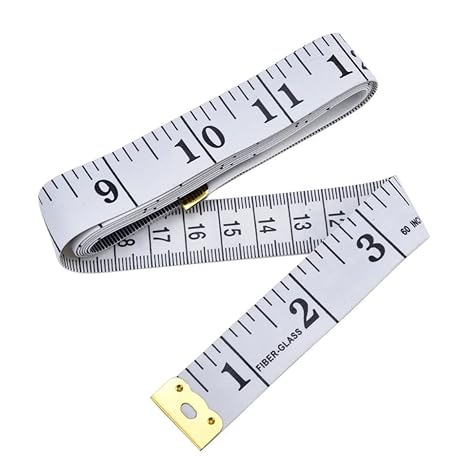 Body Measure Tape, Dual Sided Body Tape Measure, 1.5m Soft Tape Measure for Fabric, Tailor Tape Measuring Tape for Body Measurements, White