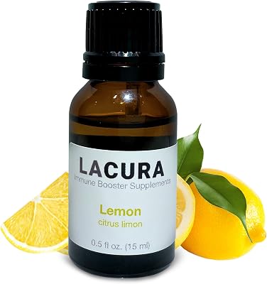Lacura Lemon Essential Oil 100% Pure Cold-Pressed Citrus Oil from Fresh Peels, Natural Oil for Diffusers, Home, and Massage, 15ml