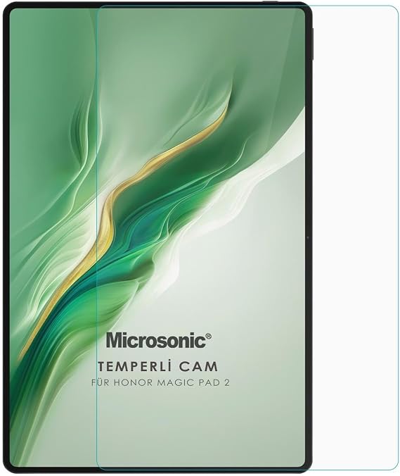 Microsonic Honor Magic Pad 2 Tempered Glass Cam Ekran Koruyucu [Honor Magic Pad 2 ile Uyumlu Ekran Koruyucu - Şeffaf]