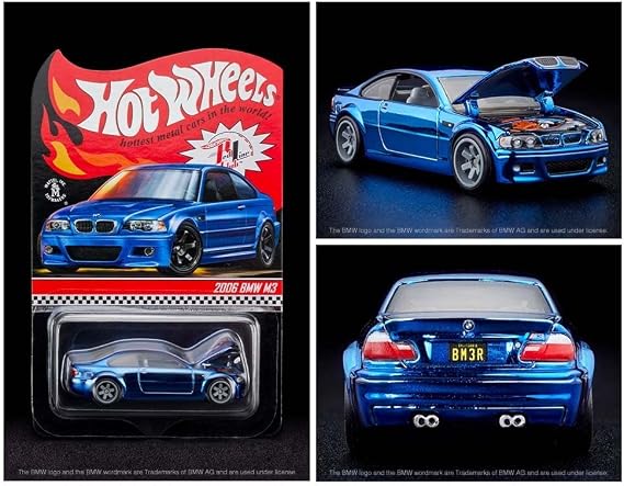 Hot Wheels Collectors Blue Chip Beast: RLC Exclusive 2006 BMW M3 + Protective Case